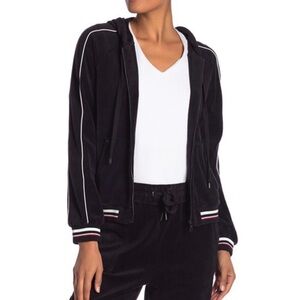 Laundry by Shelli Segal Zip Velour Hooded Zip Sweatshirt Jacket- Size Small- NWT